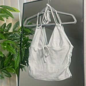 Edikted Monochrome Striped Halter Top